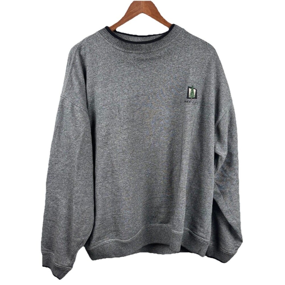 Vintage Ouray Brand Sweatshirt XL Park City Utah Gray Heathered Cotton Blend